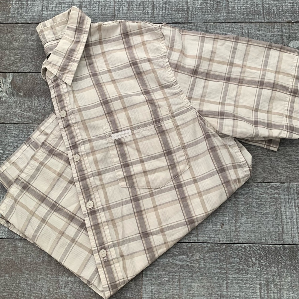 Calvin Klein Button Down Plaid Shirt